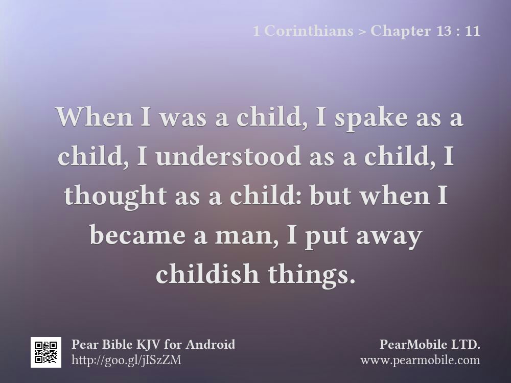 1 Corinthians, Chapter 13:11